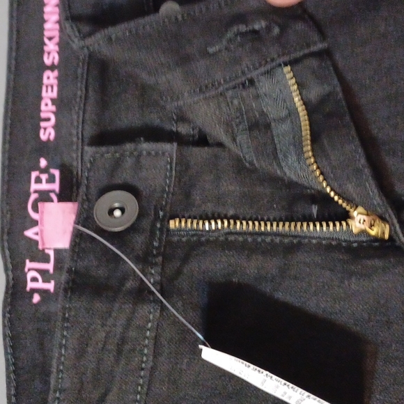 The Children's Place Super Skinny Black Wash Jeans Sz. 14 - Picture 7 of 10